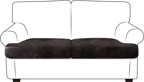 Miniatura 90 de ANARACHON Fundas de cojín de sofá con aspecto de cuero, juego de fundas de asiento de sofá, protector de muebles para sillón seccional, sofá biplaza
