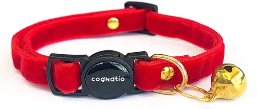 Miniatura 13 de Collares de gato Cognatio de liberación rápida con seguridad, doble terciopelo con campana, disponibles en varios colores, perfectos para tu gatito