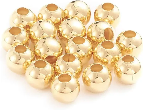 Miniatura 11 de Pandahall 500 cuentas espaciadoras redondas de 0.079 in doradas de acero inoxidable 304 sin costuras sueltas pequeñas pequeñas cuentas de metal