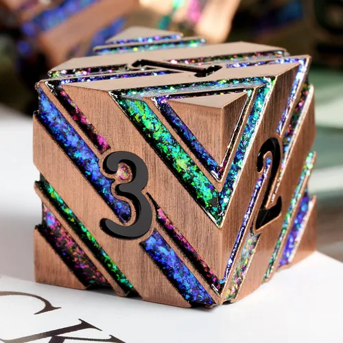Miniatura 19 de DNDND - Juego de dados metálicos para DND con estuche de metal de regalo, 7 piezas de dados metálicos de Calabozos y Dragones para juego DND