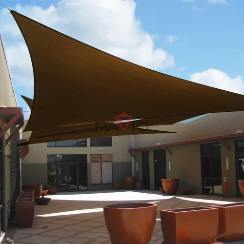 Miniatura 6 de Patio Paradise Vela de Sombra Triangular de 14' x 14' x 14' Pies, Toldo Parasol, Tela de Sombra para Bloquear la Luz Solar, Cubierta de Pérgola
