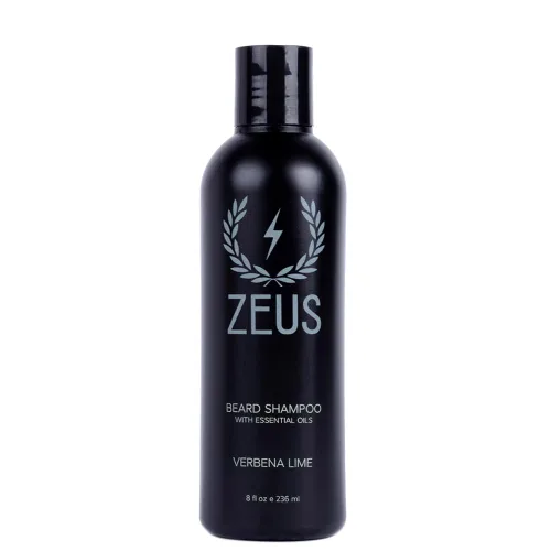 ZEUS Champú para barba - Limpieza e hidratación con té verde e ingredientes naturales para suavizar, 8 onzas (fabricado en Estados Unidos) Verbena