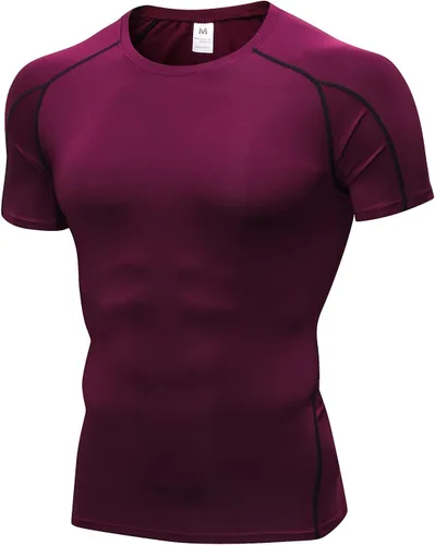 Camisas de compresión para hombre, camiseta de entrenamiento de manga corta, camisetas de secado fresco, camiseta deportiva para correr