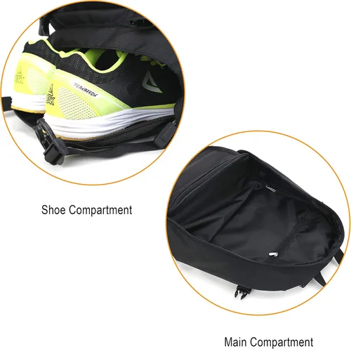 Miniatura 6 de Mochilas impermeables de tamaño 45L o 60 L para viajes de corta y larga distancia, deportes al aire libre, montañismo, senderismo, camping, Negro