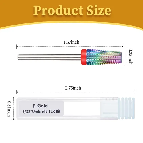 Miniatura 2 de Brocas de uñas 5 en 1, brocas de carburo de tungsteno, rotación bidireccional, brocas de seguridad avanzadas profesionales, herramienta de lima