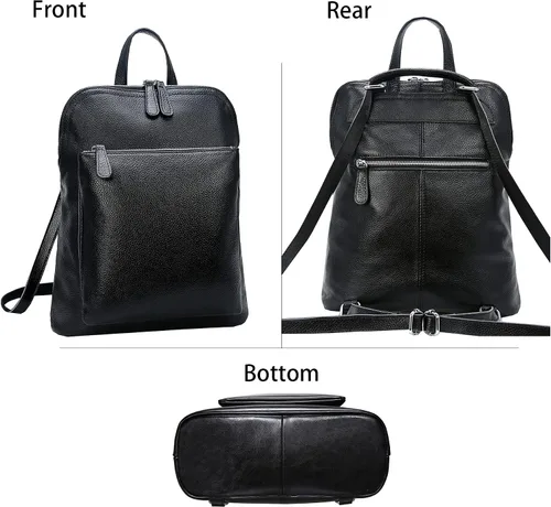 Miniatura 3 de Heshe Mochila de piel vintage casual para mujer para damas y niñas