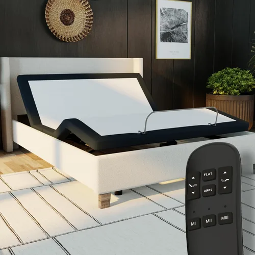 Blissful Nights King e3 Base de cama ajustable con inclinación de cabeza y pies, control remoto inalámbrico, fácil montaje y garantía de 10 años