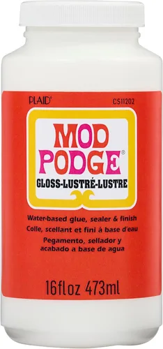 Mod Podge Sellador Brillante, Pegamento y Acabado: Solución Todo en Uno para Manualidades - Secado Rápido, Fácil de Limpiar, para Madera, Papel,