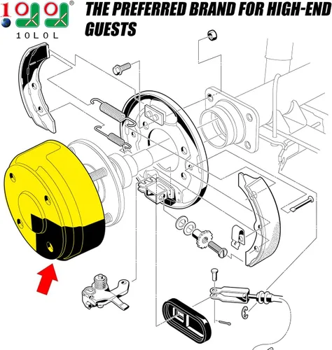 Miniatura 2 de Tambores de freno trasero para carrito de golf para Club Car DS 1995 en adelante y Precedent 2004 en adelante de hierro fundido de servicio pesado
