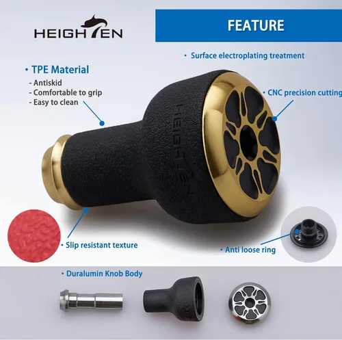 Miniatura 2 de HEIGHTEN 24mm Fishing Reel Handle Knob for Shimano Daiwa Baitcasting Spinning Reel Stradic Vanford Sahara FI Tranx SLX Ballistic Exceler Tatula TPE