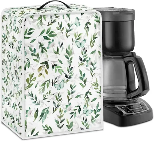Miniatura 73 de Funda para cafetera, poliéster, azul, se adapta a la mayoría de máquinas de café estándar, protector resistente al polvo, huellas dactilares