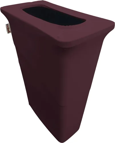 Miniatura 64 de LA Linen Cubierta para cubo de basura ajustable de elastano elástico de 32 galones, cubierta redonda para contenedor de residuos, decoración de Gris