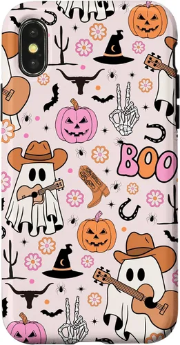 Miniatura 5 de Spooky Ghost Cowboy Cute Halloween Boo Western Retro Pastel Case for iPhone 17