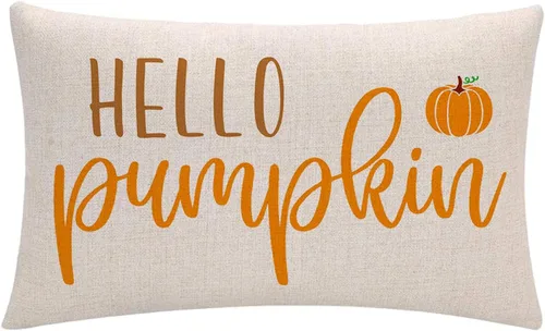 Miniatura 9 de 7COLORROOM Fundas de almohada Happy Thanksgiving Cosecha de otoño (negro, 12 x 20 pulgadas)