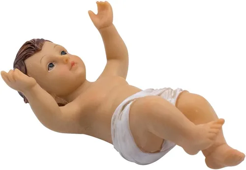 Miniatura 2 de Figura de Natividad del Niño Jesús Niño Cristo Pintado Agregar al Pesebre o Escena del Belén Excelente Decoración Cristiana para el Hogar