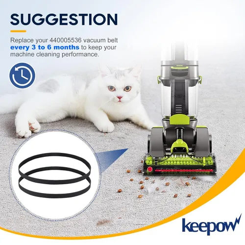 Miniatura 5 de KEEPOW Correa de vacío para limpiador de alfombras Hoover Dual Power Max FH51000, FH51001, FH51002, FH51010, FH51000RM, FH51000NC, FH51001, FH54000