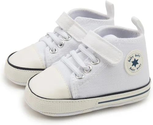 Miniatura 47 de KIDSUN zapatos deportivos altos hasta el tobillo para bebés, niños y niñas con suela antideslizante, suaves, para recién nacidos, zapatos