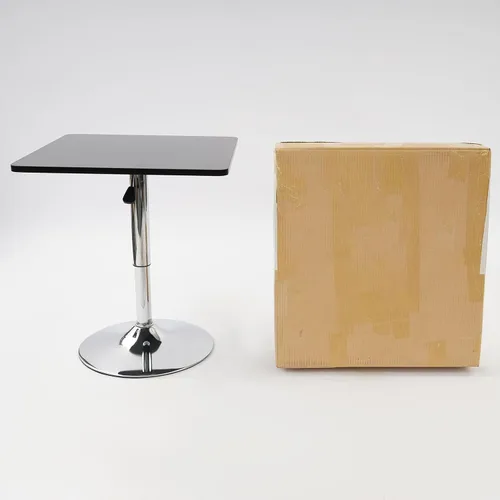 Miniatura 8 de Mesa de bar, mesa de bar cuadrada, para bebidas, café, mesa moderna, altura ajustable, mesa giratoria de 360°, mesa de cóctel alta, mesa de bistró