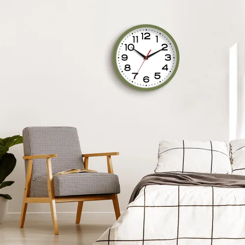 Miniatura 5 de Reloj de pared Roymnie, silencioso y sin tictac, moderno, funciona con pilas, analógico, pequeño, clásico, decorativo, de 20 cm, para cocina, baño
