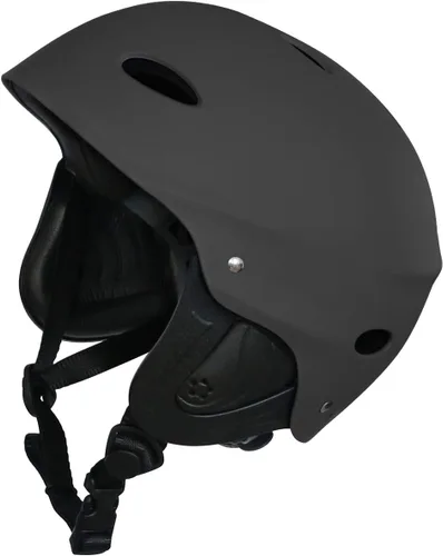 Miniatura 2 de Vihir Casco ajustable para deportes acuáticos para adultos con orejas, perfecto para kayak, navegación, surf 2-Negro