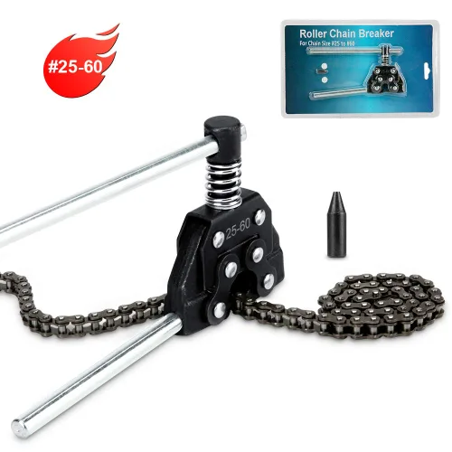 Miniatura 2 de Cortador de desmontaje y rompedor para #25#35#41#40#50#60 415H,428H, 520,530 Cadena de rodillos para bicicleta, Go Kart, ATV (Negro)