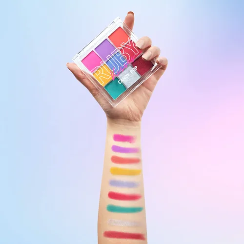 Miniatura 4 de Ruby Kisses Paleta de sombras de ojos altamente pigmentado maquillaje de ojos 9 tonos mate brillante paleta de sombra de ojos metálica, maquillaje
