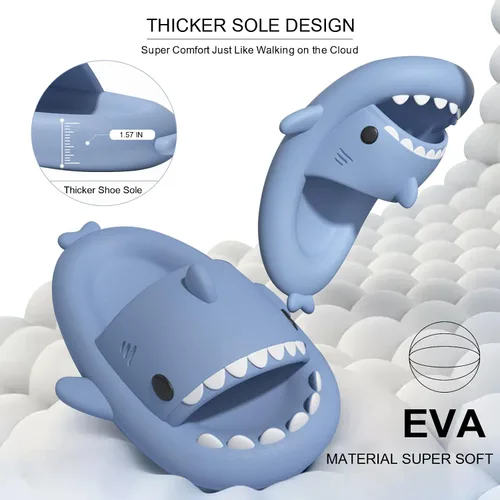 Miniatura 3 de EECH Sandalias Cloud Shark para niños y niñas, 2023, pantuflas de tiburón para niños grandes, sandalias de tiburón de suela gruesa mejoradas