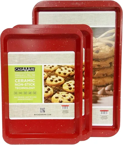 Miniatura 5 de casaWare Juego de 3 bandejas de galletas de varios tamaños (granito azul)