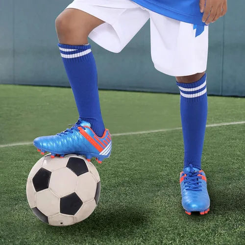 Miniatura 3 de brooman Tacos de fútbol atléticos para niños y niñas, zapatos de fútbol para exteriores