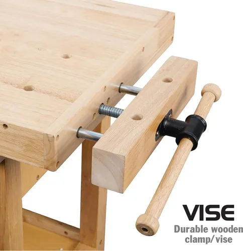 Miniatura 5 de Olympia Tools Banco de trabajo de madera de 48 pulgadas - Capacidad de peso de 330 libras Banco de trabajo de madera para garaje, taller y hogar