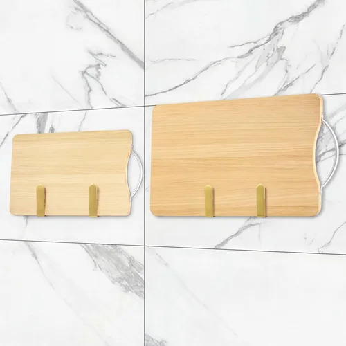 Miniatura 5 de Estante para tapa de olla, soporte organizador de tapa de sartén de acero inoxidable 304 montado en la pared, autoadhesivo, herramienta de Dorado