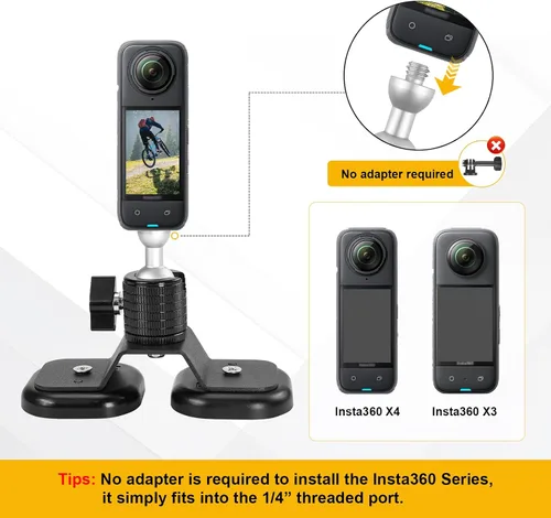 Miniatura 6 de Soporte magnético para cámara para GoPro Hero 13/12/11/10/9/8/7/6, Insta360 X4/X3/Ace/Ace Pro, DJI Action5/4/3/2, Akaso, fuerte soporte magnético