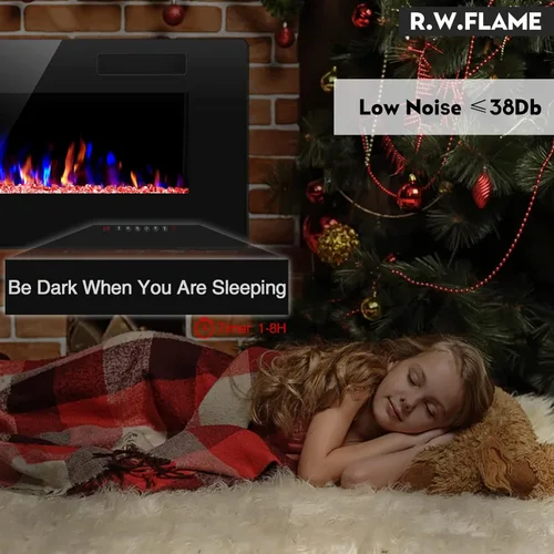 Miniatura 7 de R.W.FLAME - Chimenea empotrable ultrafina para pared (30 y 60 pulgadas)