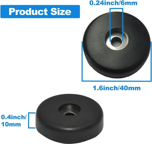 Miniatura 2 de Patas de goma, pies de goma para altavoz, paquete de 16 unidades de 1.575 in x 0.394 in, uso para pies de subwoofer, pies de altavoces, pies de caja