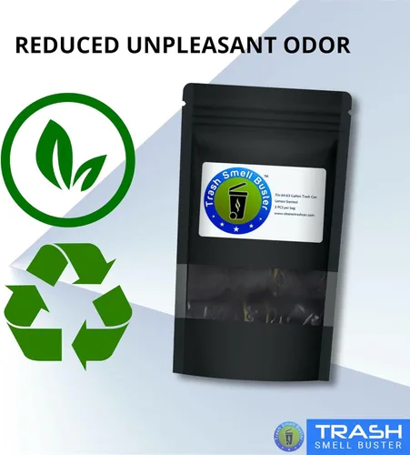 Miniatura 4 de Cubierta para tapa de bote de basura para exteriores, sello elástico de 64 galones, control de olor, aroma a limón, sin productos químicos