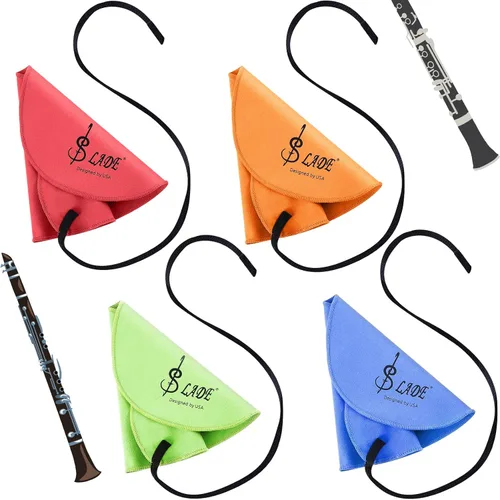 Miniatura 8 de Yinder 4 Piezas Paño de Limpieza para Clarinete Paño de Limpieza para Tubo Interior Adecuado para Flauta, Piccolo, Saxofón, Sax (Rojo)
