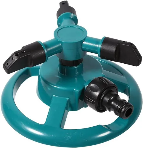Miniatura 10 de Sistema de riego automático giratorio de 360 grados con manguera de 3 boquillas para riego de jardín de patio grande