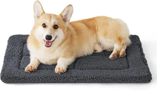Miniatura 24 de Bedsure Cama Lavable para Jaula de Perro para Perros Pequeños, Alfombra de Espuma Suave para Suelo de Mascotas, Almohadilla Versátil y Ligera