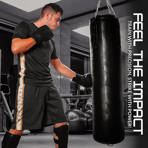 Miniatura 3 de RDX Guantes de boxeo, guantes de boxeo, piel maya, acolchado, palma ventilada, entrenamiento de boxeo pesado MMA, almohadillas de enfoque