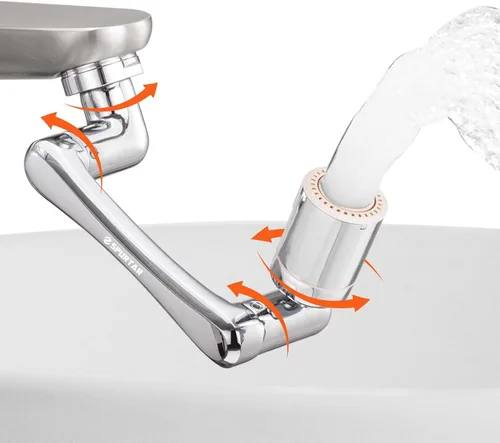Spurtar Aireador Extensor de Grifo Giratorio de 1440° para Fregadero para Niños Pequeños, 2 Modos de Rociador Cabezal Giratorio de Baño Cocina 1