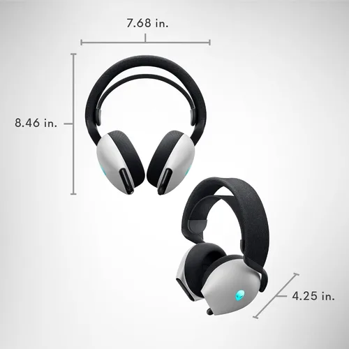 Miniatura 10 de Alienware AW720H Auriculares inalámbricos para juegos de modo dual - Sonido espacial Dolby Atmos, inalámbrico 2.4 GHz, cable de conector de 0.138