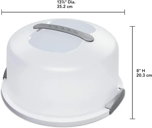 Miniatura 2 de Recipiente para tartas, Sterilite 2008004, color blanco, Transparente