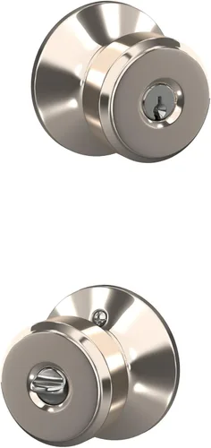 Miniatura 21 de SCHLAGE F51A BWE 622 - Pomo de puerta Bowery, cerradura de entrada con llave, color negro mate Mate negro