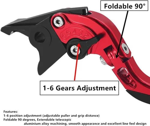 Miniatura 4 de F Palanca de freno para motocicleta CNC ajustable plegable extensible palanca de embrague de freno para Yamaha MT03 MT 03 Mt-03 2005-2014 Y