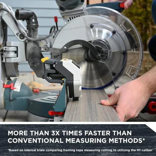 Miniatura 5 de REEKON Herramienta de medición de calibre M1 para sierras ingletadoras: elimina la necesidad de medir y marcar materiales, reduce el tiempo de corte