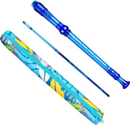 Miniatura 11 de Instrumento de flauta soprano para niños principiantes estudiantes, digitación alemana, llave C, flauta soprano de 3 piezas con varilla de limpieza