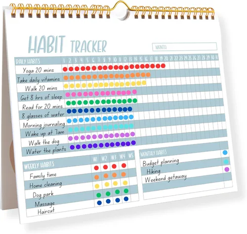Miniatura 8 de Calendario de seguimiento de hábitos Lamare 2026 - Diario de seguimiento de hábitos diario premium