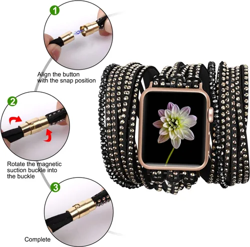 Miniatura 5 de VIQIV Correa de reloj compatible con Apple Watch Ultra Band de 1.929 in 1.772 in 1.732 in 1.654 in 1.614 in 1.575 in 1.496 in iWatch Series SE 9 8 7