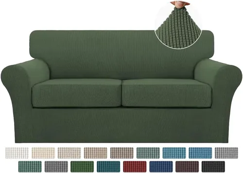 Miniatura 27 de Turquoize 2 fundas para sillas de sala de estar, funda de sofá con fundas de cojín individuales, funda de muebles para sillas (silla, beige biscotti)