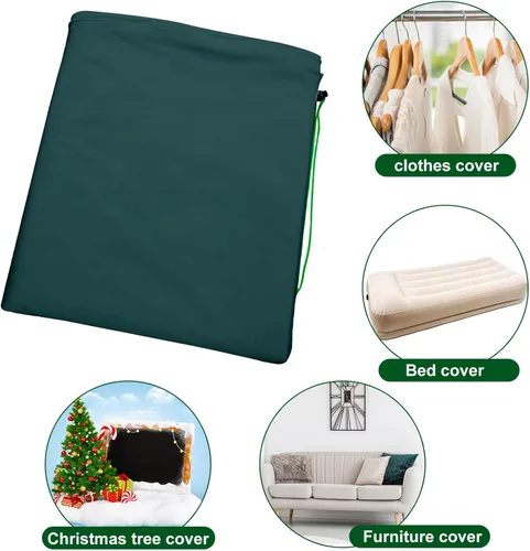 Miniatura 3 de Shappy Bolsa de almacenamiento para árbol de Navidad de 6 x 4.6 pies, bolsa vertical a prueba de polvo con cremallera y cordón para Navidad, a